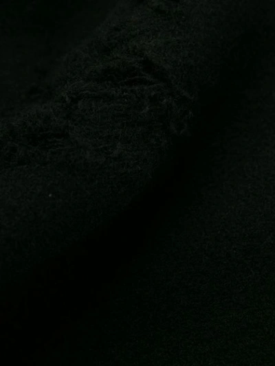 Shop Diesel Black Gold Distressed Single Breasted Coat In 900 Black