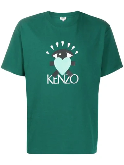 Shop Kenzo Heart Eye T-shirt In Green