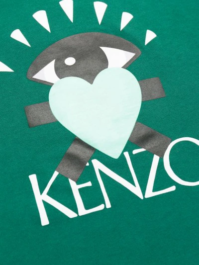 Shop Kenzo Heart Eye T-shirt In Green