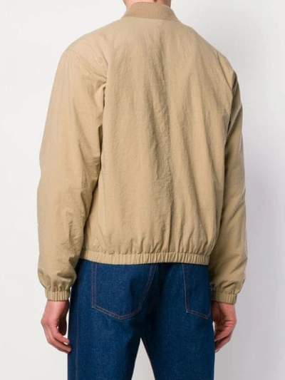 Shop Ami Alexandre Mattiussi Ami De Cœur Bomber Jacket In Neutrals