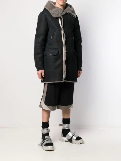 Shop Rick Owens Jumbo Brother Parka Jacket In Black