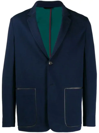 Shop Paul Smith Classic Fitted Blazer In Blue