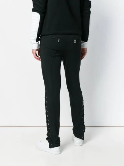 Shop Balmain Skinny Leg Trousers - Black