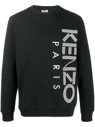 Shop Kenzo Logo Printed Sweatshirt In Black