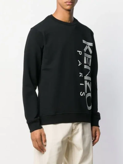 Shop Kenzo Logo Printed Sweatshirt In Black