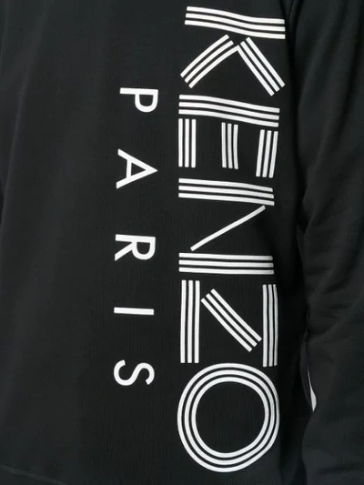 Shop Kenzo Logo Printed Sweatshirt In Black