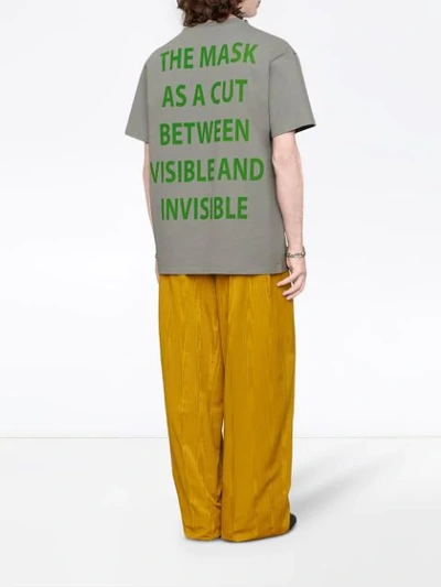 Shop Gucci Manifesto Oversize T-shirt In Grey