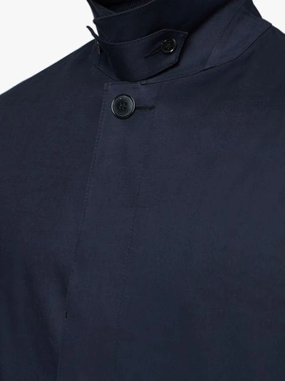 Shop Mackintosh Single Breasted Coat - Blue