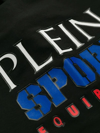 Shop Plein Sport Jersey Logo Track Shorts In Black