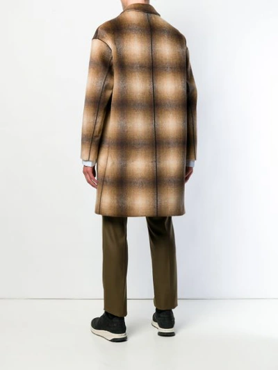 Nº21 CHECKED SINGLE-BREASTED COAT - 中性色