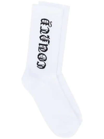 Shop Marcelo Burlon County Of Milan County Long Socks In White