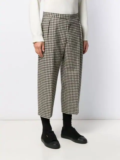 Shop Vivienne Westwood Gingham Check Trousers In Brown