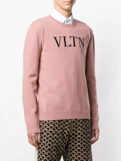 Shop Valentino Vltn Logo Jumper In Pink