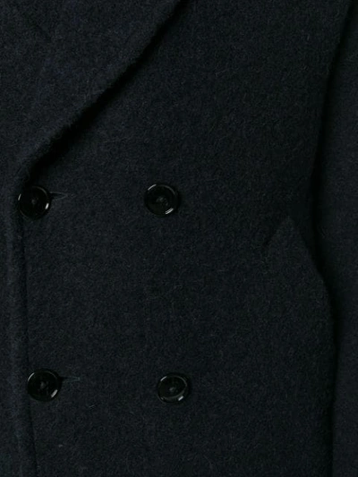 Shop Mp Massimo Piombo Shawl Collar Coat In Blue