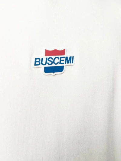 Shop Buscemi Logo Print Hoodie In White
