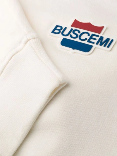 Shop Buscemi Logo Print Hoodie In White