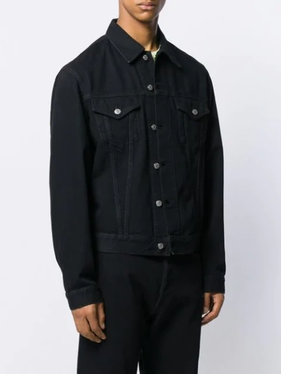 Shop Acne Studios Boxy Denim Jacket In Black