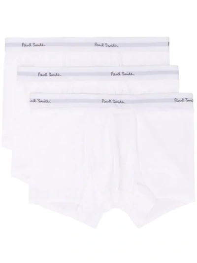 Shop Paul Smith Plain Boxer Briefs In 01 White