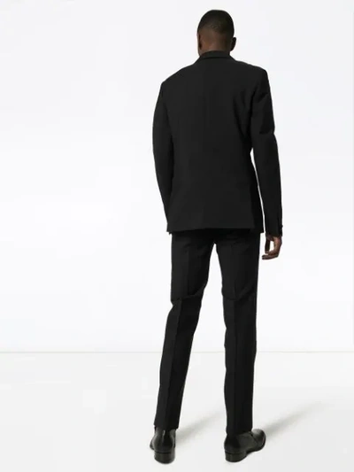 GIVENCHY NOTCH LAPEL WOOL MOHAIR TUXEDO JACKET - 黑色