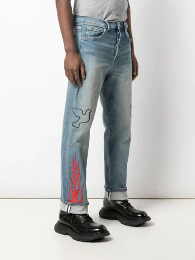 Shop Lost Daze Dove Flame Jeans In Blue