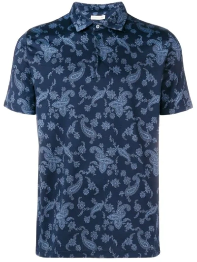 Shop Etro Paisley Print Polo Shirt In 201