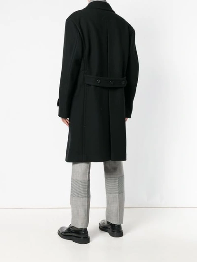 Shop Tom Ford Oversized Double Breasted Coat In Black