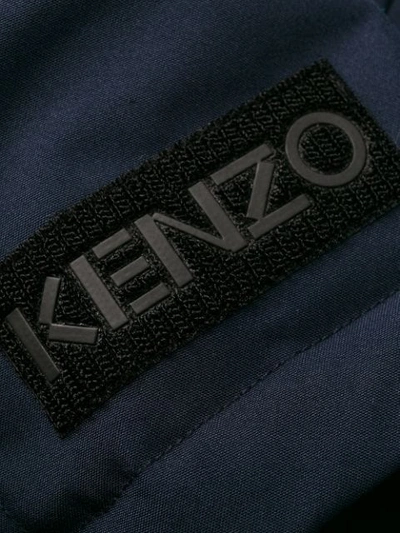 Shop Kenzo Langer Colour Block Parka In Blue