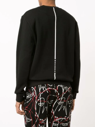 Shop Haculla 'heart' Print Sweatshirt In Black