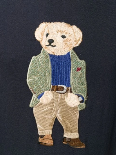 Shop Ralph Lauren Embroidered Teddybear Logo T-shirt In Blue