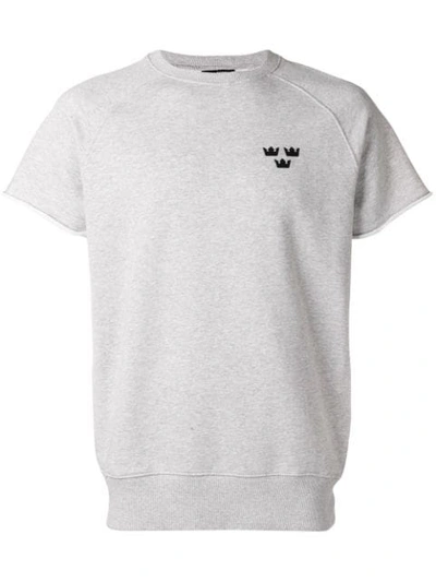 Shop Ron Dorff Crown Short Sleeve Sweatshirt - Grey