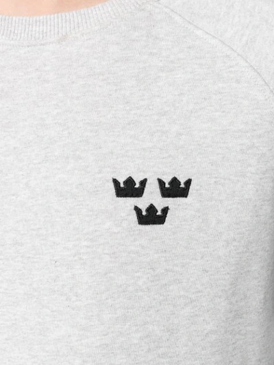 Shop Ron Dorff Crown Short Sleeve Sweatshirt - Grey