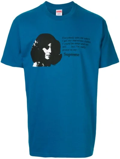 Supreme Mean T shirt In Blue ModeSens