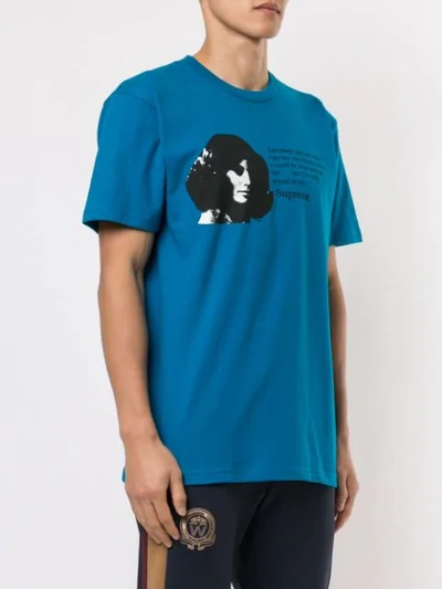 Shop Supreme Mean T-shirt In Blue