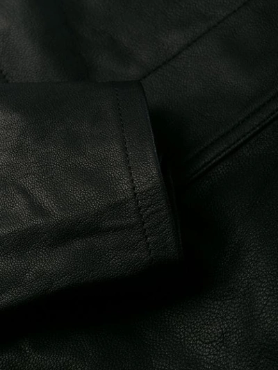 Shop Haider Ackermann Boxy Leather Jacket In Black