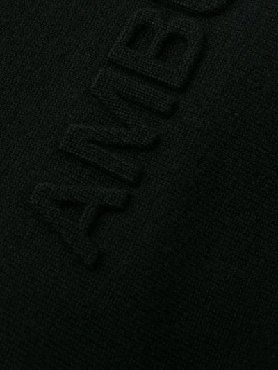 Shop Ambush Raised Logo Turtleneck Jumper In Black