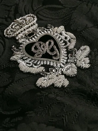 Shop Dolce & Gabbana "king" Jacquard Print Bomber Jacket In Black