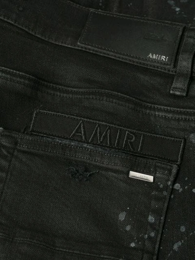 Shop Amiri Painter Military Patches Skinny Jeans In Rough Black