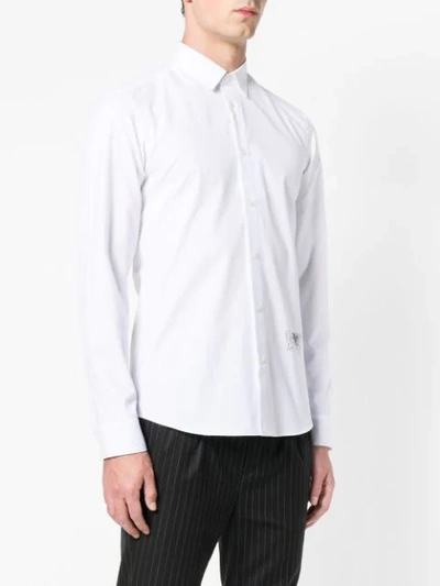 Shop Kenzo Plain Button Shirt - White