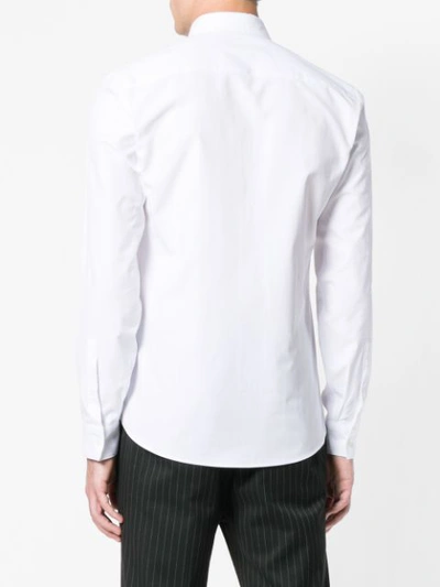 Shop Kenzo Plain Button Shirt - White