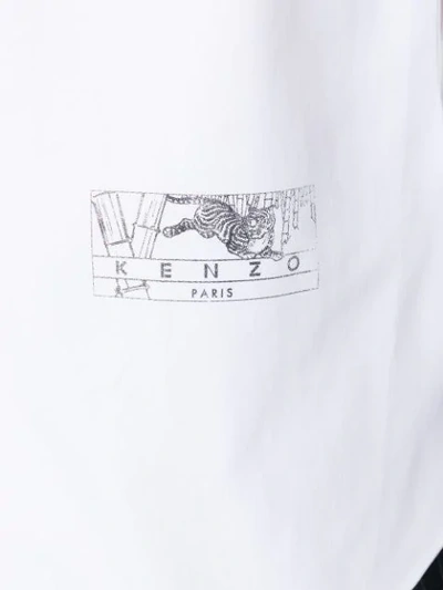 Shop Kenzo Plain Button Shirt - White