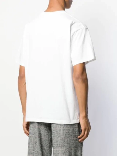 Shop Aries Logo Print T-shirt In White