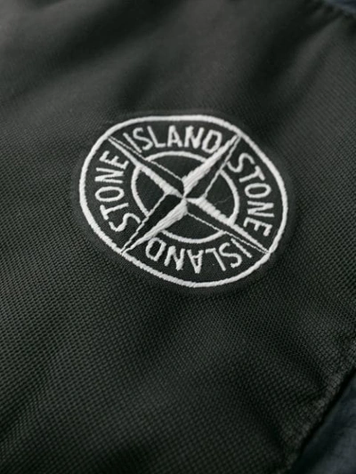 Shop Stone Island Hooded Padded Jacket In Blue