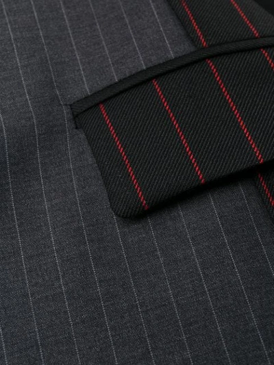 Shop Mcq By Alexander Mcqueen Striped Panelled Blazer In Black