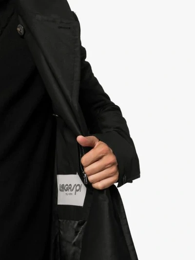 Shop Rick Owens Double-breasted Trench Coat In Black