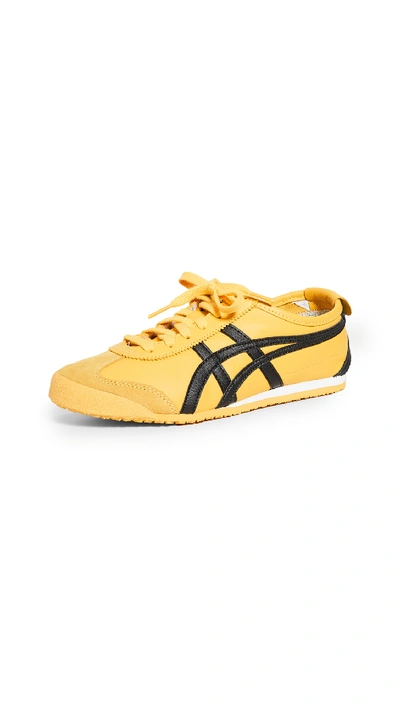 Shop Asics Mexico 66 Sneakers In Yellow/black
