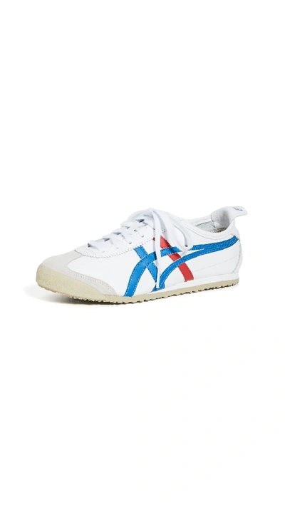 Shop Asics Mexico 66 Sneakers In White/blue