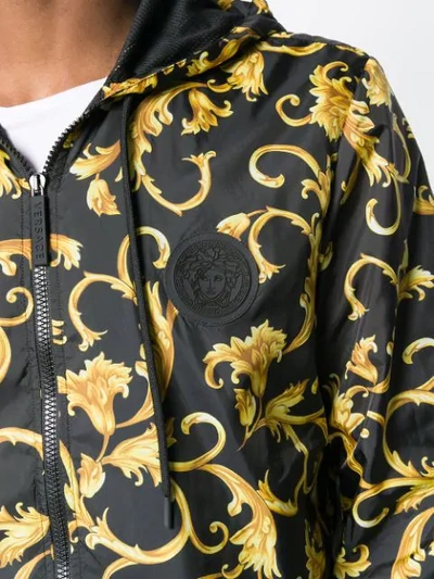 Shop Versace Baroque Print Jacket In Black