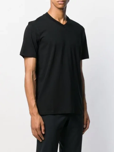 Shop Jil Sander Regular Fit V-neck T-shirt In Black