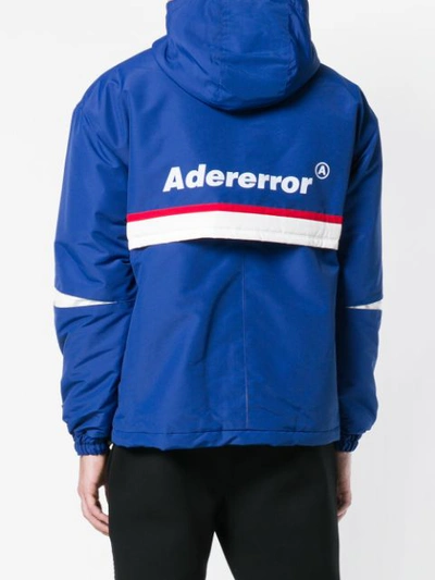 Shop Ader Error Logo Tech Hooded Anorak - Blue