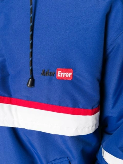 Shop Ader Error Logo Tech Hooded Anorak - Blue